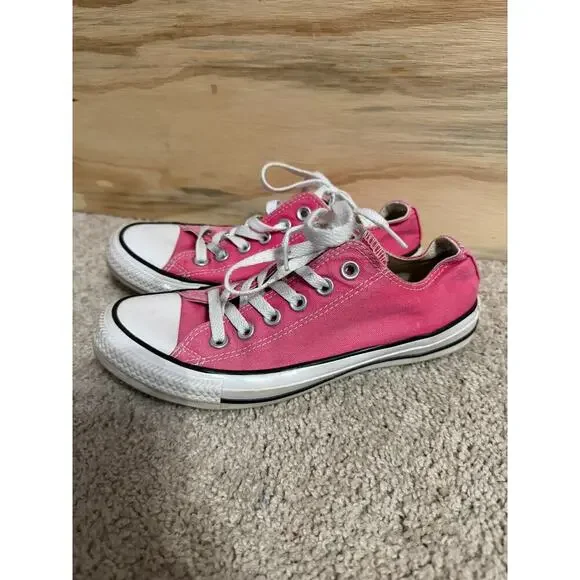 Women's Pink Converse Sneakers Chuck Taylor All Star Low-Top Canvas 7 - Picture 2 of 3